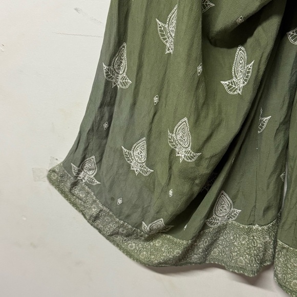 Faithfull the Brand Lima Sage Green Print Halter Midi Jumpsuit L FLAW - Picture 10 of 13